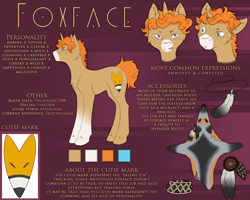 Size: 1000x800 | Tagged: safe, artist:foxfaces-world, imported from derpibooru, oc, oc only, oc:foxface, pony, unicorn, male, reference sheet, solo, stallion