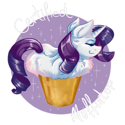 Size: 2000x2000 | Tagged: safe, artist:dankpegasista, derpibooru exclusive, imported from derpibooru, rarity, cat, cat pony, pony, unicorn, april fools joke, chest fluff, chillaxing, circle background, cute, ear fluff, eyelashes, eyes closed, female, flowy mane, food, happy, highlights, joke, limbless, lying down, meme, muffin, muffin top, pastry, png, ponies are liquid, raribetes, shading, shiny mane, side view, simple background, simple shading, smiling, solo, sparkles, text, transparent background