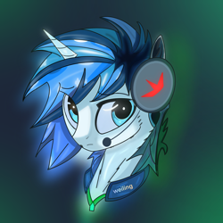 Size: 2048x2048 | Tagged: safe, artist:weiling, imported from derpibooru, oc, oc only, pony, unicorn, fallout equestria, bust, clothes, ear fluff, fanfic, fanfic art, female, horn, jumpsuit, mare, portrait, solo, vault suit