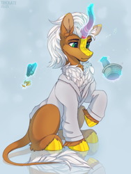 Size: 2000x2654 | Tagged: safe, artist:trickate, imported from derpibooru, oc, oc only, kirin, pony, kirin oc, male, stallion