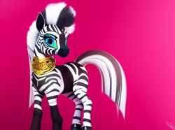 Size: 656x488 | Tagged: safe, imported from derpibooru, pony, zebra, ai content, ai generated, cute, female, mare, solo