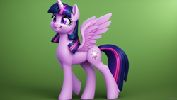 Size: 1024x576 | Tagged: safe, imported from derpibooru, twilight sparkle, alicorn, pony, ai content, ai generated, female, gradient background, mare, solo, twilight sparkle (alicorn)