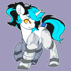 Size: 1100x1100 | Tagged: safe, imported from derpibooru, oc, oc:flawless ice, cyborg, ponytail, solo, tail, tail wrap