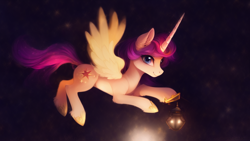 Size: 1024x576 | Tagged: safe, imported from derpibooru, sunny starscout, alicorn, pony, ai content, ai generated, female, flying, g5, mare, my little pony: a new generation, solo
