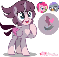 Size: 1973x1901 | Tagged: dead source, safe, artist:pegasski, artist:tanahgrogot, imported from derpibooru, pinkie pie, oc, alicorn, bird, bird pone, earth pony, falcon, hybrid, pony, angry birds, angry birds 2, base used, crossover, crossover shipping, female, happy, heart, interspecies, interspecies offspring, lesbian, magical lesbian spawn, mare, medibang paint, offspring, open mouth, open smile, parent:pinkie pie, parent:silver, parents:silverpie, peale's falcon, peregrine falcon, shipping, silver (angry birds), silverpie, simple background, smiling, transparent background, watermark