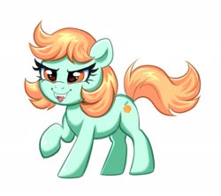 Size: 2048x1815 | Tagged: safe, artist:confetticakez, imported from derpibooru, oc, oc only, oc:peach fuzz, earth pony, pony, earth pony oc, female, simple background, solo, white background