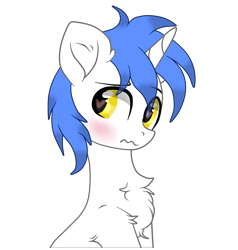 Size: 4000x4200 | Tagged: safe, artist:chocolate(ych), imported from derpibooru, oc, oc only, oc:citrine (refractive gem), pony, unicorn, "unicorn", blushing, chest fluff, heart, heart eyes, male, simple background, solo, transparent background, wingding eyes