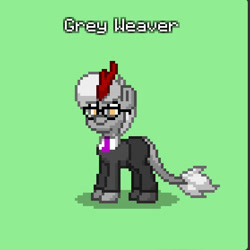 Size: 558x558 | Tagged: safe, imported from derpibooru, oc, oc only, kirin, pony, pony town, clothes, crystal curtain: world aflame, glasses, green background, necktie, simple background, solo