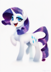 Size: 640x896 | Tagged: safe, imported from derpibooru, rarity, pony, unicorn, ai content, ai generated, cute, female, mare, open mouth, solo