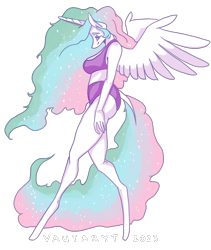 Size: 800x950 | Tagged: safe, artist:vautaryt, imported from derpibooru, part of a set, princess celestia, alicorn, anthro, unguligrade anthro, bikini, breasts, clothes, female, long legs, midriff, simple background, solo, swimsuit, transparent background