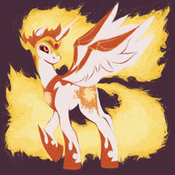 Size: 1500x1500 | Tagged: safe, artist:bagajewsky, imported from derpibooru, daybreaker, alicorn, pony, jewelry, regalia, simple background, solo