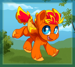 Size: 1912x1708 | Tagged: safe, artist:parrpitched, imported from derpibooru, oc, oc:fireheart(fire), bat pony, pony, bat pony oc, chibi, cute, solo, wholesome