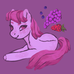 Size: 640x640 | Tagged: safe, artist:bagajewsky, imported from derpibooru, berry punch, berryshine, earth pony, pony, simple background, solo