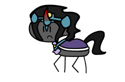 Size: 1924x1265 | Tagged: safe, artist:mystery shore, idw, imported from derpibooru, king sombra, pony, unicorn, reflections, spoiler:comic, colored horn, corrupted, curved horn, former good king sombra, good king sombra, horn, in a nutshell, in a nutshell but mirror version, male, mirror universe, simple background, solo, sombra horn, stallion, stick pony, transparent background