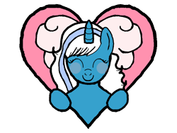 Size: 734x552 | Tagged: safe, artist:deviantcryptid, imported from derpibooru, oc, oc only, oc:fleurbelle, alicorn, pony, alicorn oc, blushing, bow, cute, female, hair bow, heart, horn, mare, simple background, smiling, solo, transparent background, wings