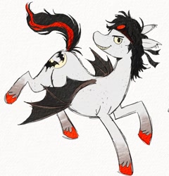 Size: 1447x1510 | Tagged: safe, artist:runkpori, imported from derpibooru, oc, oc only, bat pony, pony, solo