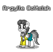 Size: 176x174 | Tagged: safe, artist:dematrix, imported from derpibooru, oc, oc only, oc:argylle coltsiah, pegasus, pony, pony town, clothes, male, pixel art, simple background, solo, stallion, transparent background