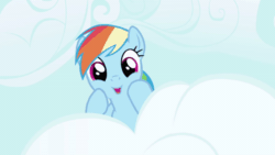 Size: 800x450 | Tagged: safe, imported from derpibooru, screencap, rainbow dash, the ticket master, animated, solo