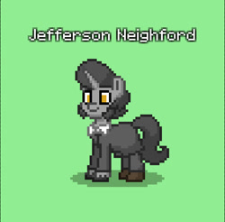 Size: 560x551 | Tagged: safe, imported from derpibooru, oc, oc only, oc:jefferson neighford, pony, unicorn, pony town, american civil war, clothes, green background, sideburns, simple background, solo, unshorn fetlocks