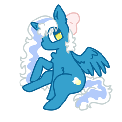 Size: 3000x3000 | Tagged: safe, artist:aurplestarss, imported from derpibooru, oc, oc only, oc:fleurbelle, alicorn, pony, alicorn oc, bow, cute, female, hair bow, horn, mare, simple background, sitting, solo, transparent background, wings, yellow eyes