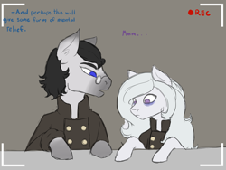 Size: 1600x1200 | Tagged: safe, artist:shadypixels, imported from derpibooru, oc, oc:constantine, oc:sullen skies, pegasus, pony, fallout equestria, enclave, enclave uniform, pegasus oc, uniform