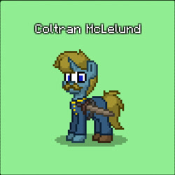 Size: 560x561 | Tagged: safe, imported from derpibooru, oc, oc:coltran mclelund, pony, unicorn, american civil war, clothes, facial hair, moustache, solo, sword, weapon