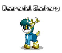 Size: 204x176 | Tagged: safe, artist:dematrix, imported from derpibooru, oc, oc only, oc:deeraniel zachary, pony, pony town, clothes, male, pixel art, simple background, solo, stag, transparent background