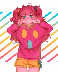 Size: 3124x3867 | Tagged: safe, artist:_agrust_, imported from derpibooru, pinkie pie, human, equestria girls, alternate hairstyle, female, solo
