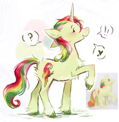 Size: 991x1012 | Tagged: safe, artist:runkpori, imported from derpibooru, mimic (g1), pony, unicorn, g1, solo