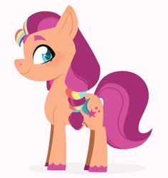 Size: 1936x2048 | Tagged: safe, artist:slushpony, imported from derpibooru, sunny starscout, earth pony, pony, female, g5, simple background, solo, white background