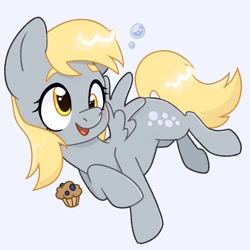 Size: 2048x2048 | Tagged: safe, artist:slushpony, imported from derpibooru, derpy hooves, pegasus, pony, female, food, muffin, simple background, solo