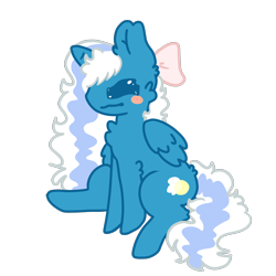 Size: 3000x3000 | Tagged: safe, artist:aurplestarss, imported from derpibooru, oc, oc only, oc:fleurbelle, alicorn, pony, alicorn oc, blushing, bow, cute, eyes closed, female, hair bow, horn, mare, simple background, solo, transparent background, wings