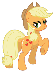 Size: 3992x5107 | Tagged: safe, artist:shiningblueshield, imported from derpibooru, applejack, earth pony, pony, butt, butt tail, female, looking at you, looking back, looking back at you, mare, plot, simple background, solo, stupid sexy applejack, transparent background