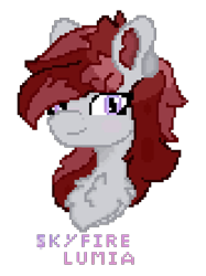 Size: 1080x1441 | Tagged: safe, artist:sodapop sprays, imported from derpibooru, oc, oc only, oc:skyfire lumia, pegasus, pony, wolf, wolf pony, chest fluff, looking at you, pixel art, simple background, smiling, smiling at you, solo, transparent background