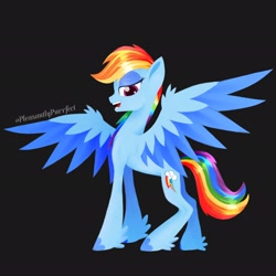 Size: 2048x2048 | Tagged: safe, artist:pleasantlypony, imported from derpibooru, rainbow dash, pegasus, pony, female, simple background, solo