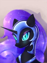 Size: 1536x2048 | Tagged: safe, artist:myriadstar3, imported from derpibooru, nightmare moon, alicorn, pony, bust, solo