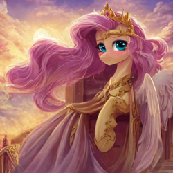 Size: 3072x3072 | Tagged: safe, derpibooru exclusive, imported from derpibooru, fluttershy, pegasus, pony, ai content, ai generated, female, generator:purplesmart.ai, generator:stable diffusion, prompter:avalaz6214, solo