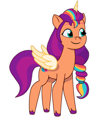 Size: 1398x1586 | Tagged: safe, artist:ben81398, imported from derpibooru, sunny starscout, alicorn, pony, spoiler:g5, spoiler:my little pony: tell your tale, spoiler:tyts01e49, alicornified, artificial horn, artificial wings, augmented, female, folded wings, g5, horn, magic, magic horn, magic wings, mane stripe sunny, mare, mission imponable, my little pony: tell your tale, race swap, simple background, solo, sunnycorn, transparent background, wings