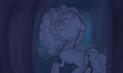 Size: 1187x706 | Tagged: safe, anonymous artist, imported from derpibooru, pony, unicorn, series:misty pov, cornrows, crying, emaciated, female, forest, g5, jewelry, mare, misty brightdawn, necklace, scared, shivering, skinny, solo, teary eyes, thin