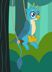 Size: 1827x2518 | Tagged: safe, artist:badumsquish, derpibooru exclusive, imported from derpibooru, gallus, griffon, beak, behaving like a bird, birb, catbird, cute, fine art parody, gallabetes, gallus the parrot, griffons doing bird things, have a gay old time, implied gay, looking at you, male, monochrome, my gay parakeet, sheet music, show accurate, sitting, smiling, solo, swing