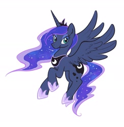 Size: 1859x1908 | Tagged: safe, artist:lebradowhite, imported from derpibooru, princess luna, alicorn, pony, female, simple background, solo, white background