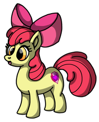 Size: 2724x3332 | Tagged: safe, artist:lillythebulbasaur, imported from derpibooru, apple bloom, earth pony, pony, apple bloom's bow, bow, female, filly, foal, hair bow, simple background, solo, the cmc's cutie marks, transparent background