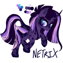 Size: 1000x1000 | Tagged: safe, artist:kazmuun, imported from derpibooru, oc, oc:netrix, alicorn, pony, female, mare, quadrupedal, simple background, solo, transparent background, twitterina design