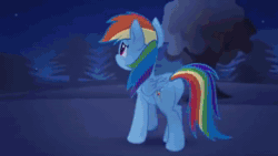 Size: 640x360 | Tagged: safe, artist:thesamstudio, imported from derpibooru, rainbow dash, pegasus, pony, 2017, animated, aurora borealis, beautiful, breaking, broken, broken glass, chandelier (song), confident, crouching, depressed, depressing, depression, determined, determined face, determined look, disappear, dream, dust, emotional, emotional spectrum, eyes closed, feather, female, flapping wings, floppy ears, flying, folded wings, forest, freedom, galloping, happy, highlights, jumping, looking at you, looking back, looking forward, looking up, lying down, magenta eyes, mare, messy hair, messy mane, messy tail, mood whiplash, mountain, multicolored hair, multicolored mane, multicolored tail, music video, night, night sky, nose wrinkle, overhead view, panorama, pmv, prancing, pronking, rainbow hair, rainbow tail, rainbow trail, rock, rolling, running, sad, sadness, scratches, scrunchy face, serious, serious face, shading, shooting star, sia (singer), singing, sitting, sky, smiling, smiling at you, smoke, song, sonic rainboom, sound, space, sparkles, tail, tree, trotting, video, waking up, webm, windswept mane, windswept tail, wings