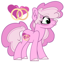 Size: 1280x1239 | Tagged: safe, artist:maximumpiracy, imported from derpibooru, oc, oc:always & forever, earth pony, pony, female, magical lesbian spawn, mare, offspring, parent:cheerilee, parent:nurse redheart, simple background, solo, transparent background