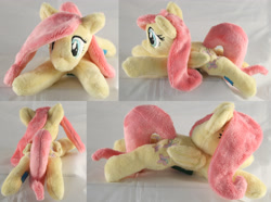 Size: 4028x3000 | Tagged: safe, artist:bastler, imported from derpibooru, fluttershy, pegasus, pony, female, irl, lying down, mare, photo, plushie, prone, solo, sploot