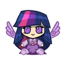 Size: 5500x5500 | Tagged: safe, artist:deroach, edit, imported from derpibooru, twilight sparkle, alicorn, human, clothes, cutie mark on clothes, fumo, humanized, plushie, simple background, skirt, touhou, transparent background, twilight sparkle (alicorn), winged humanization, wings