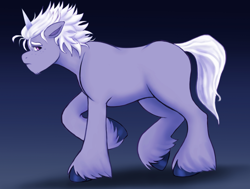 Size: 2618x1978 | Tagged: safe, artist:sallylla, imported from derpibooru, pony, unicorn, alphabittle blossomforth, concave belly, depressed, floppy ears, freckles, full body, g5, hooves, male, messy mane, raised hoof, sad, sad pony, skinny, slim, solo, stallion, unshorn fetlocks, walking, weight loss, younger