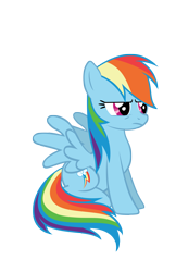 Size: 4000x6166 | Tagged: safe, artist:dasduriel, imported from derpibooru, rainbow dash, pegasus, pony, female, mare, narrowed eyes, rainbow dash is not amused, simple background, sitting, solo, transparent background, unamused, vector