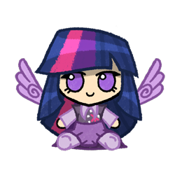 Size: 5500x5500 | Tagged: safe, artist:deroach, edit, imported from derpibooru, twilight sparkle, alicorn, human, clothes, cutie mark, cutie mark on clothes, fumo, humanized, plushie, simple background, skirt, touhou, transparent background, twilight sparkle (alicorn), winged humanization, wings